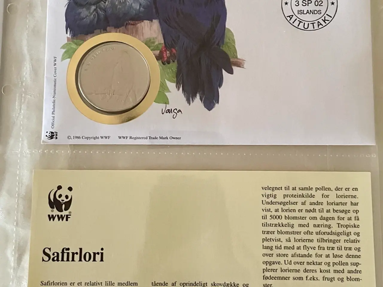 Billede 11 - 12 WWF møntbreve i samlemappe (sæt 2)