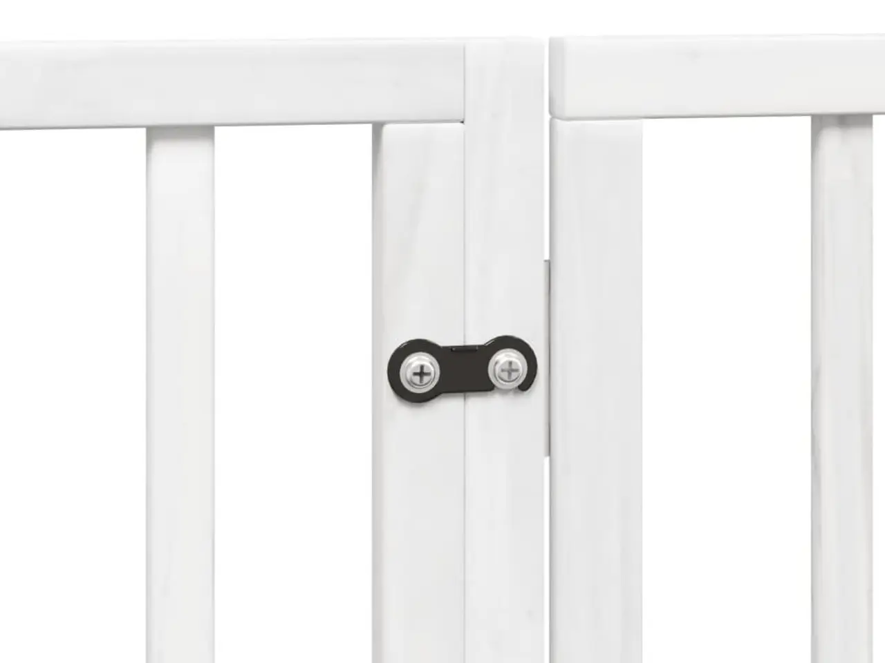 Billede 9 - Hundelåge med dør 4 paneler 320 cm foldbar hvid