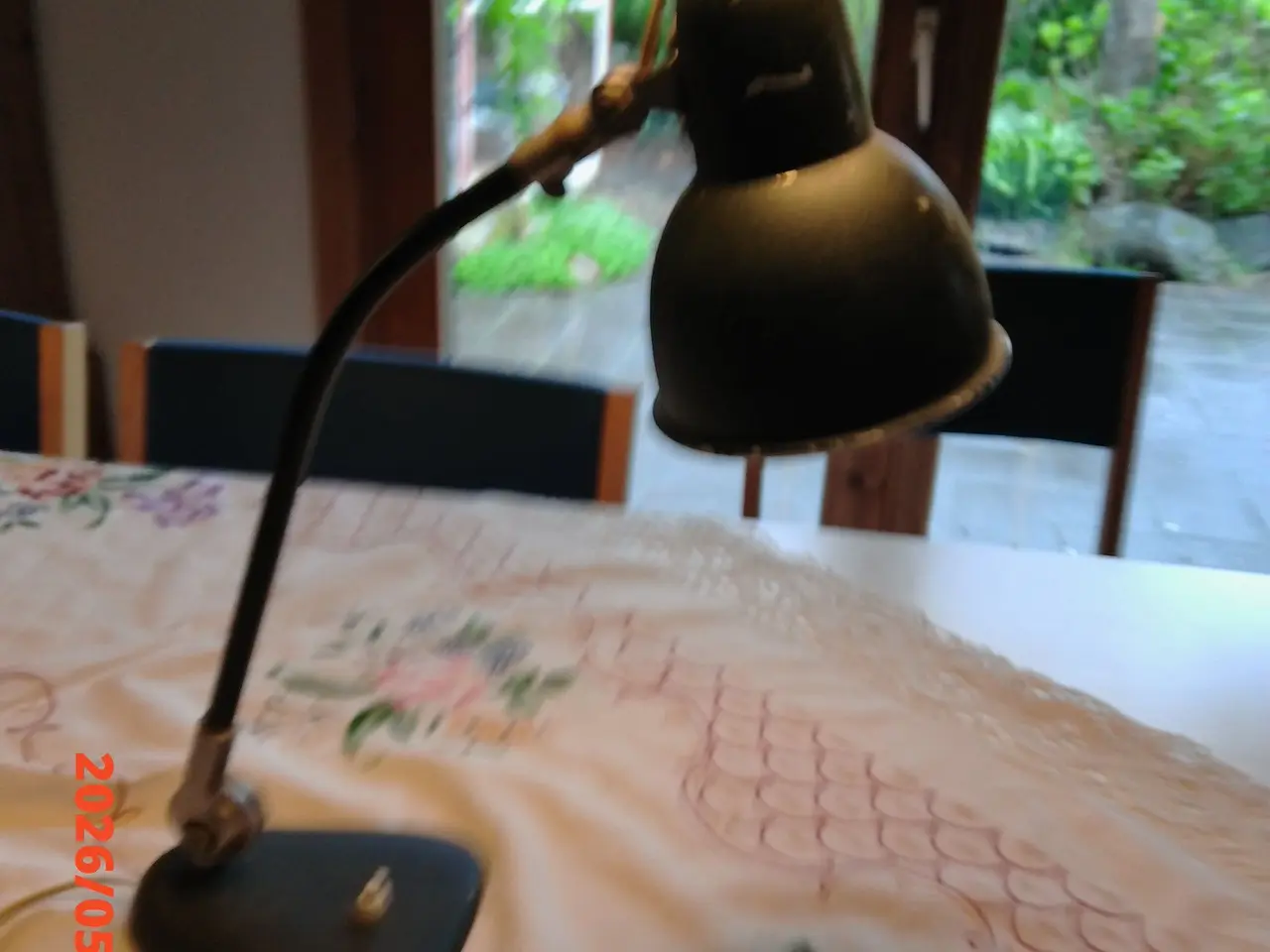 Billede 1 - Retro sort bordlampe