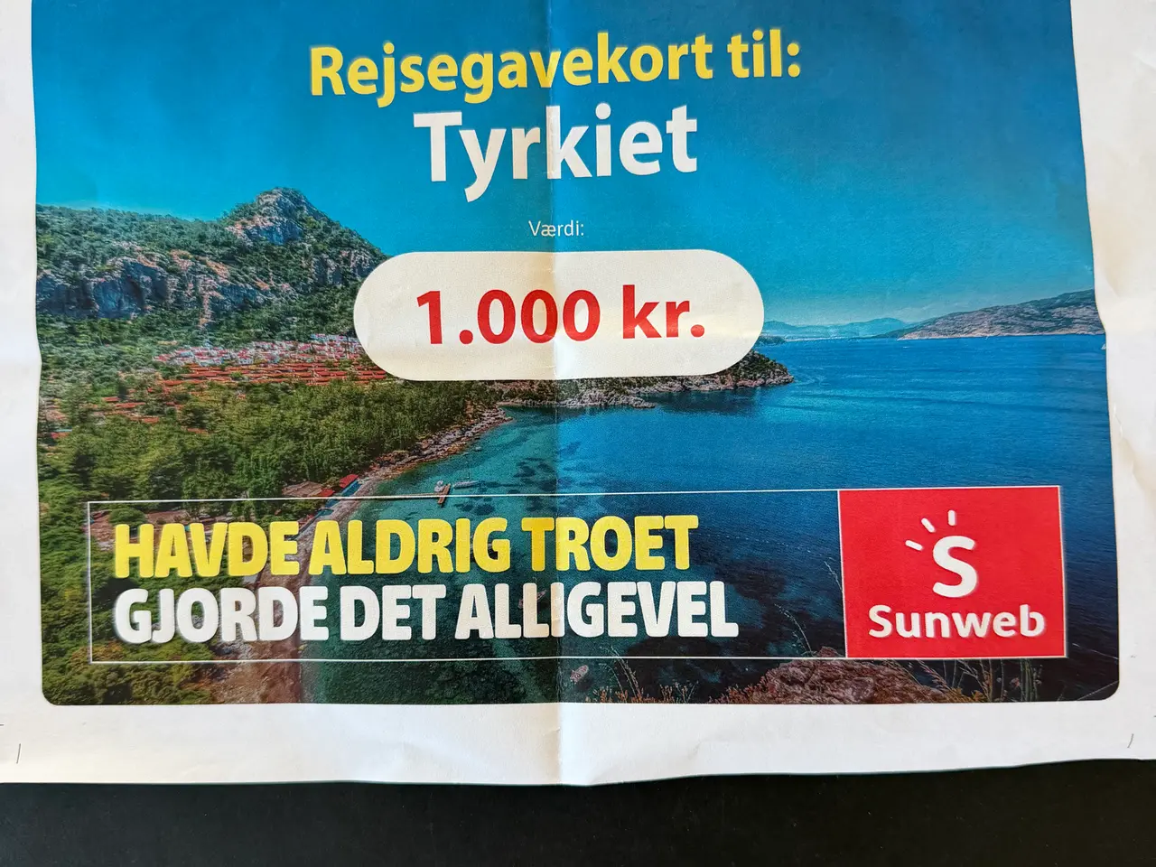 Billede 1 - Rejsegavekort 1.000 kr.