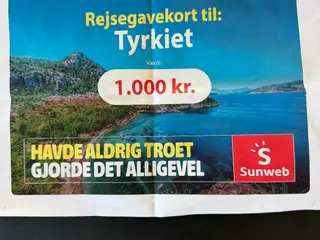 Rejsegavekort 1.000 kr.