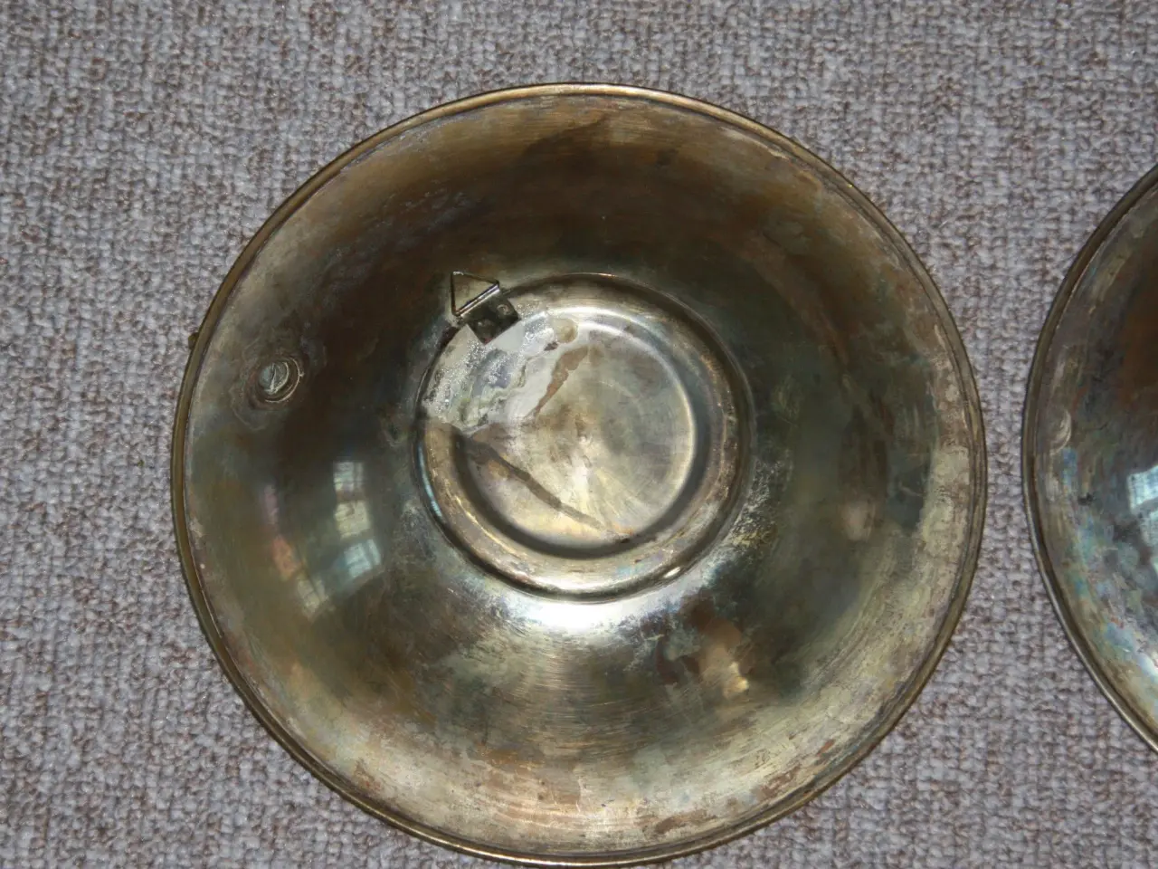 Billede 4 - Messing skål / platte diam 25 cm pris for 2 stk.