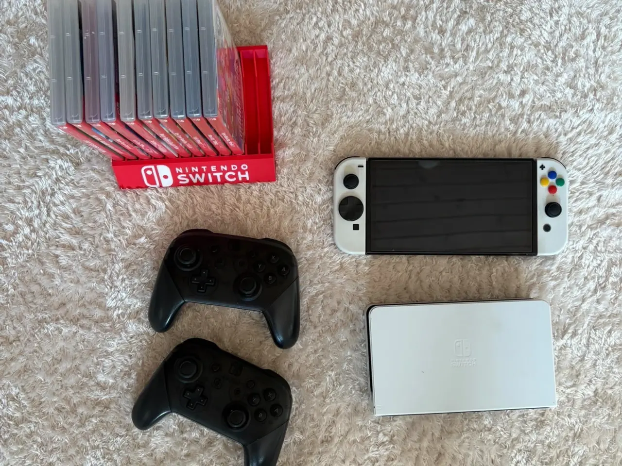 Billede 1 - Nintendo Switch OLED inkl 10 spil plus pro Control