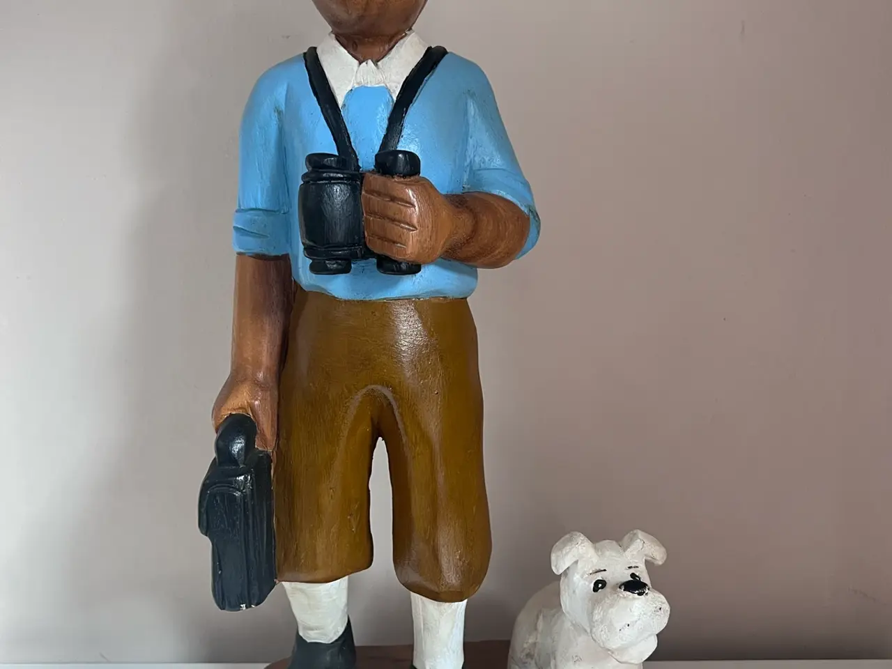 Billede 1 - Stor Tintin figur i træ