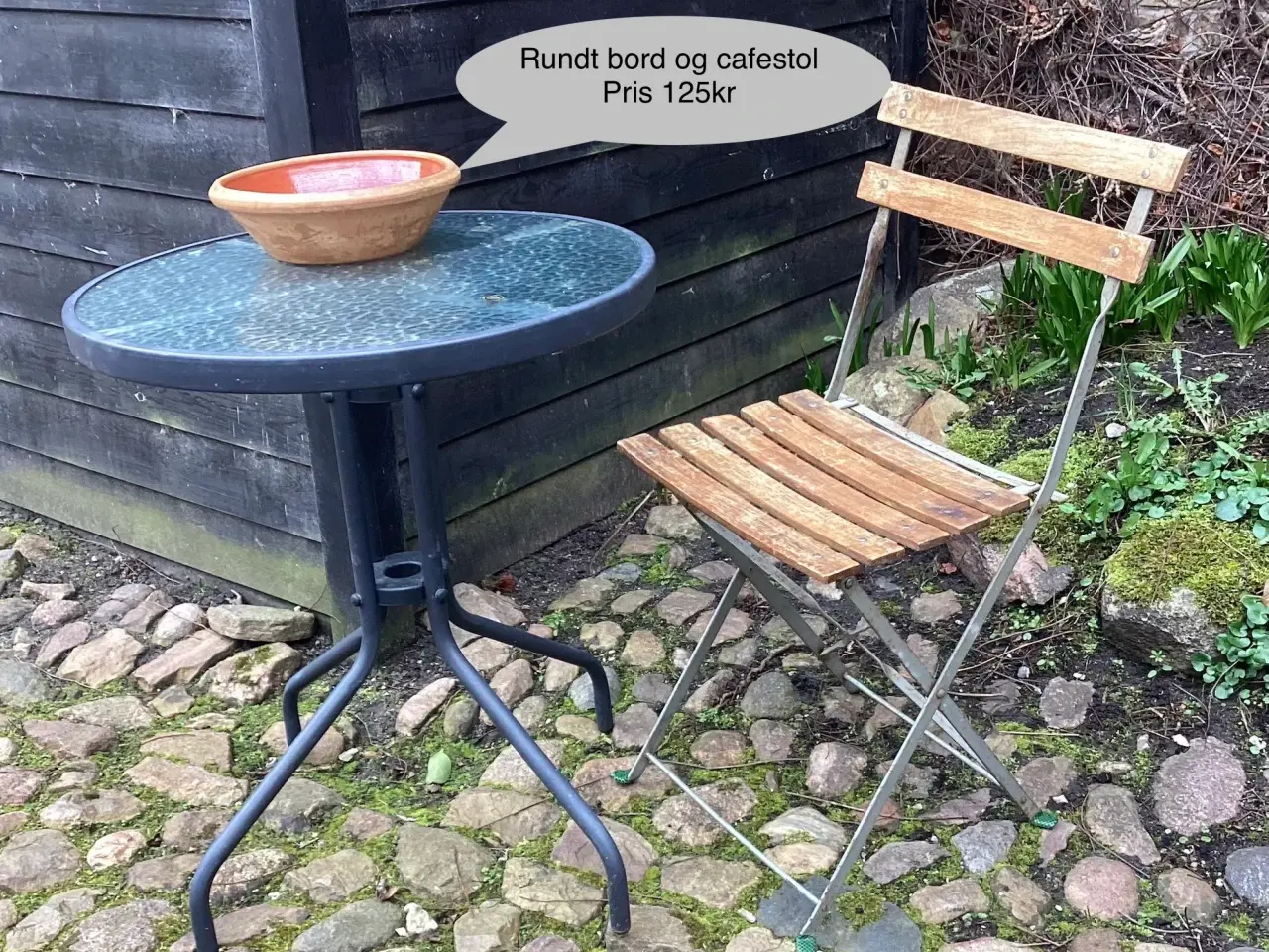Billede 2 - Rundt bord med 1 cafe stol