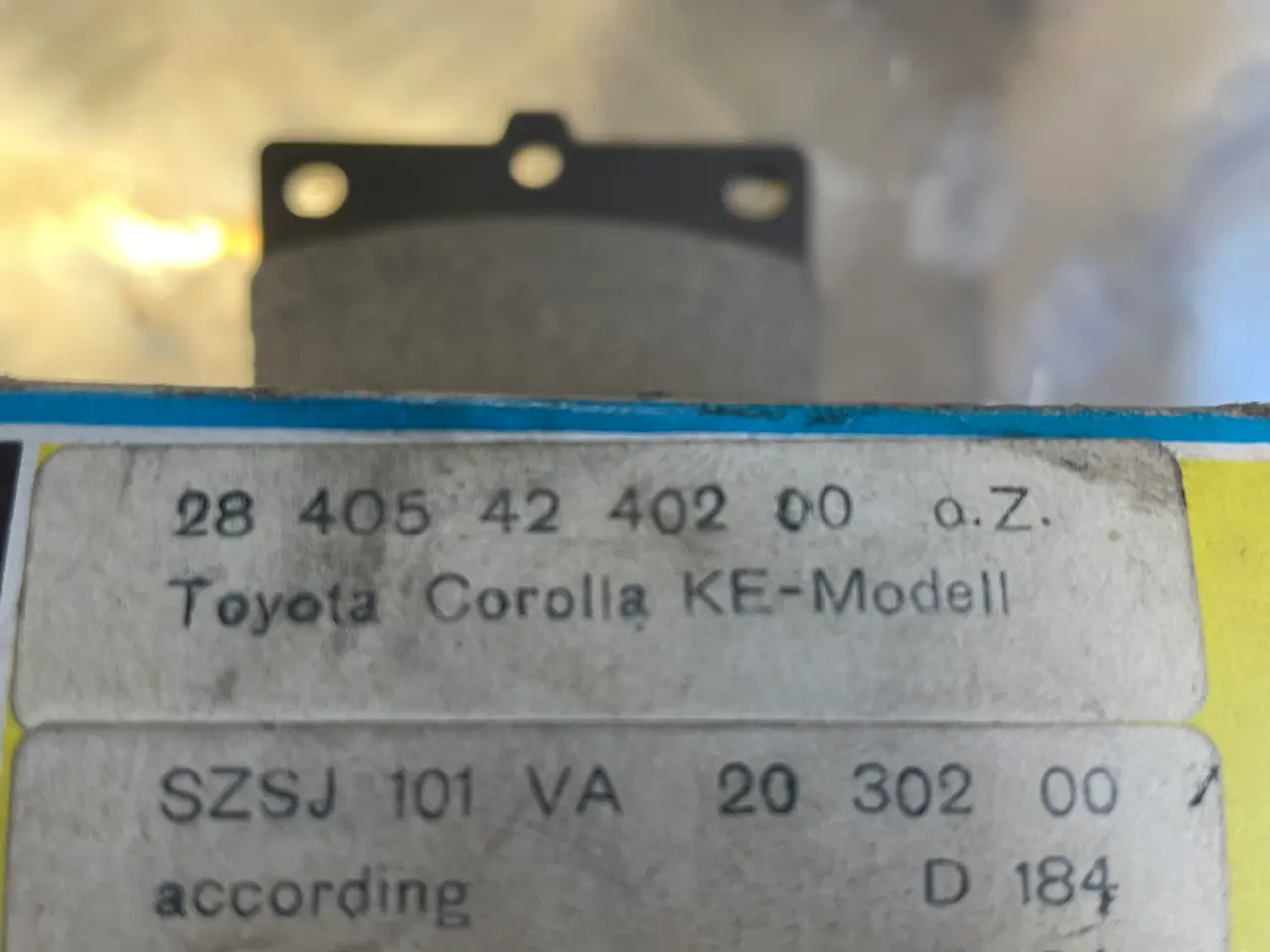 Billede 1 - Bremseklodser Toyota Corolla