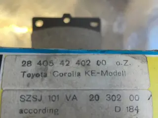 Bremseklodser Toyota Corolla