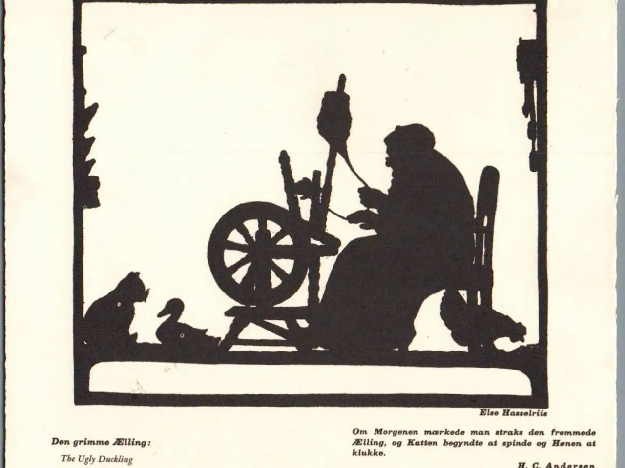 Billede 1 - Hasselriis, Else - H. C. Andersen - Kartonkort 18x15 cm - Ubrugt