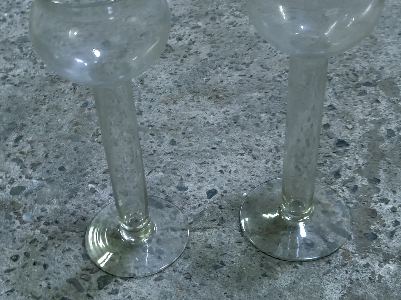 Billede 1 - 2 stk. glas lysestage/dekoration
