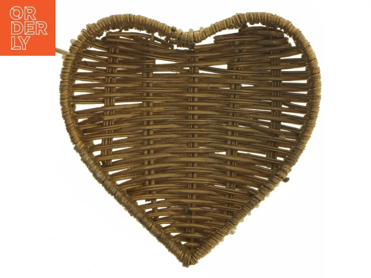 Billede 4 - Flettet Guld hjerte kurv (str. 15,5 cm)