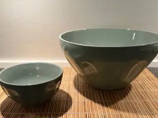Stor+lille keramikskål-Søstrene Grene-Ø 25,3+14cm