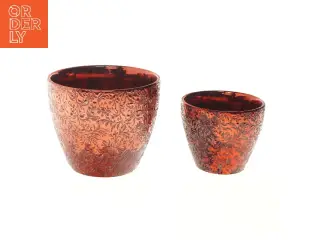Røde glas vaser sæt fra Krifon (str. 2 stk Ø 13,5 & 19 cm længde 12 & 16 cm)