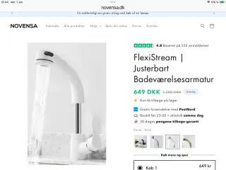 Blandingsbatteri til toilet
