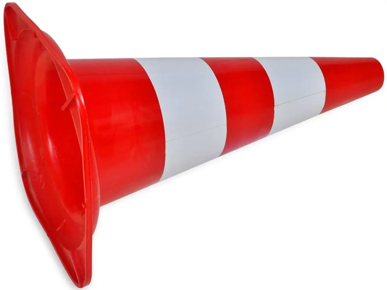 Billede 4 - Reflekterende trafikkegler 10 stk. - 50 cm rød/hvid