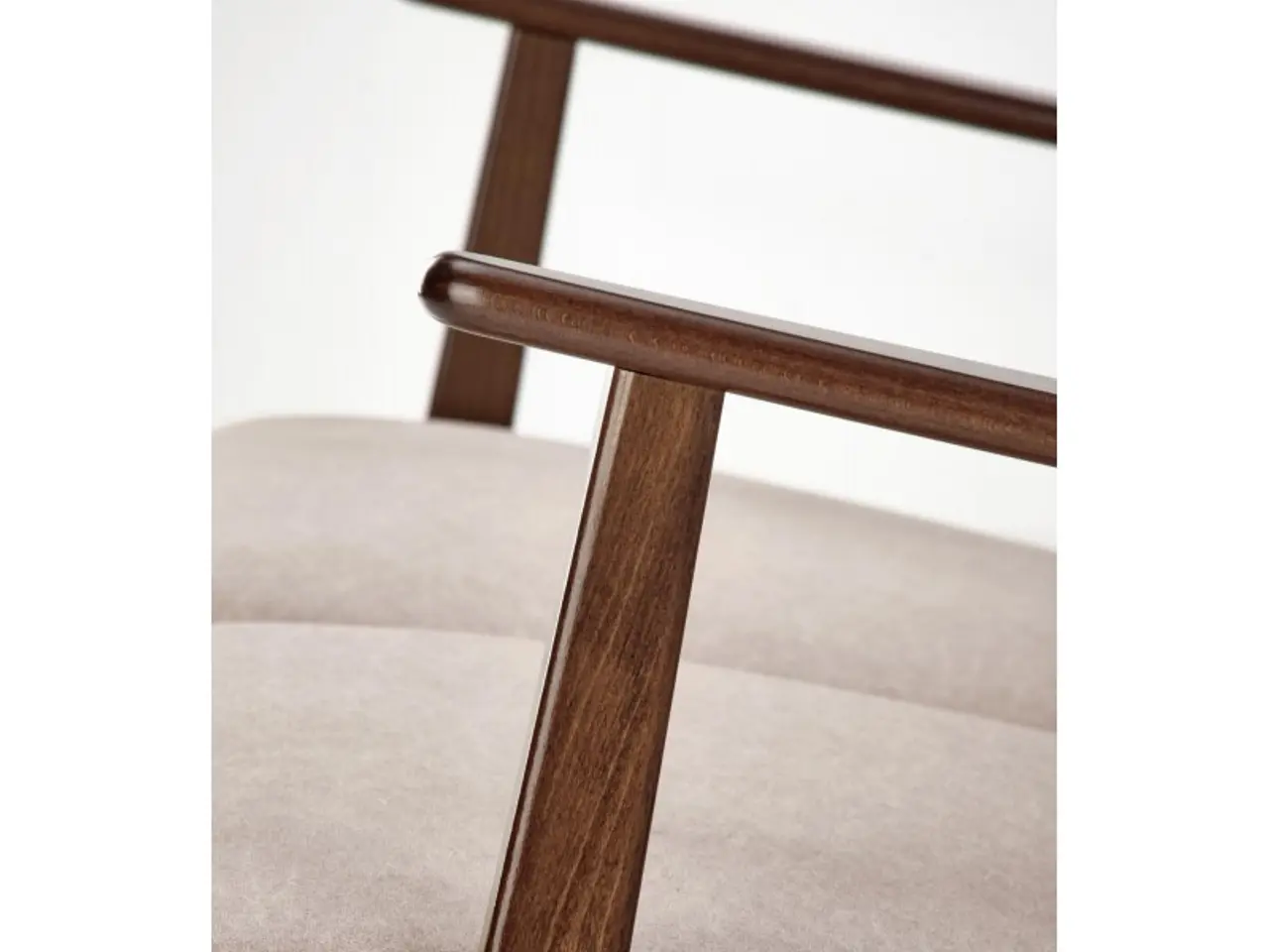 Billede 9 - MILANO 2S sofa, Beige CASTEL#15 / mørk Valnød