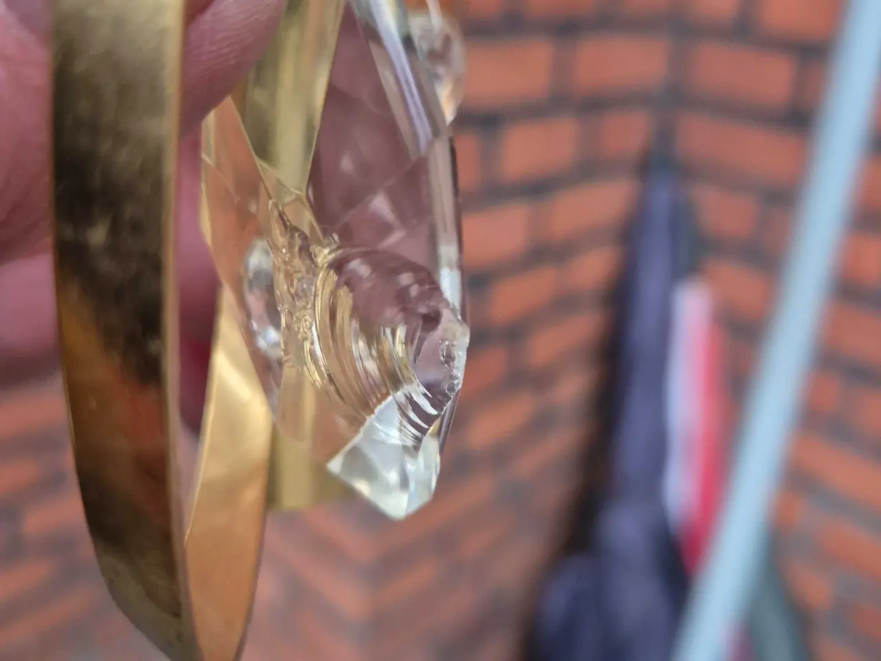 Billede 14 - Fin retropendel med prismer i klart glas