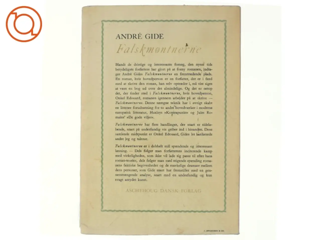 Billede 3 - Falskmøntnerne af André Gide (bog)