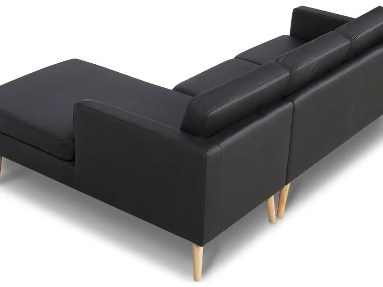 Billede 6 - Novelty chaiselongsofa højrevendt - sort tekstillæder