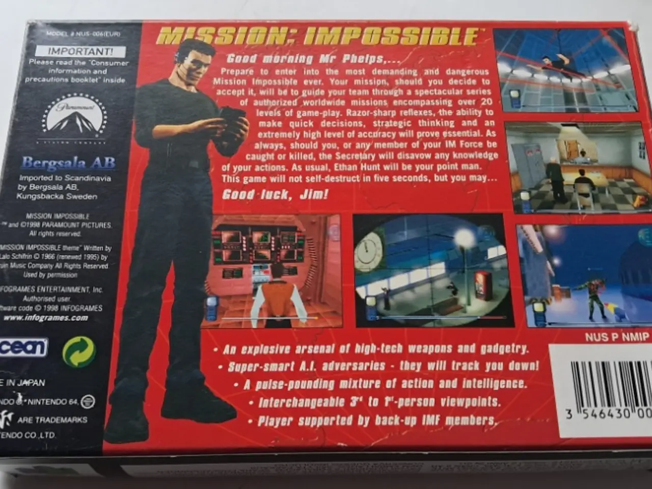 Billede 3 - NINTENDO 64 SPIL - MISSION IMPOSSIBLE