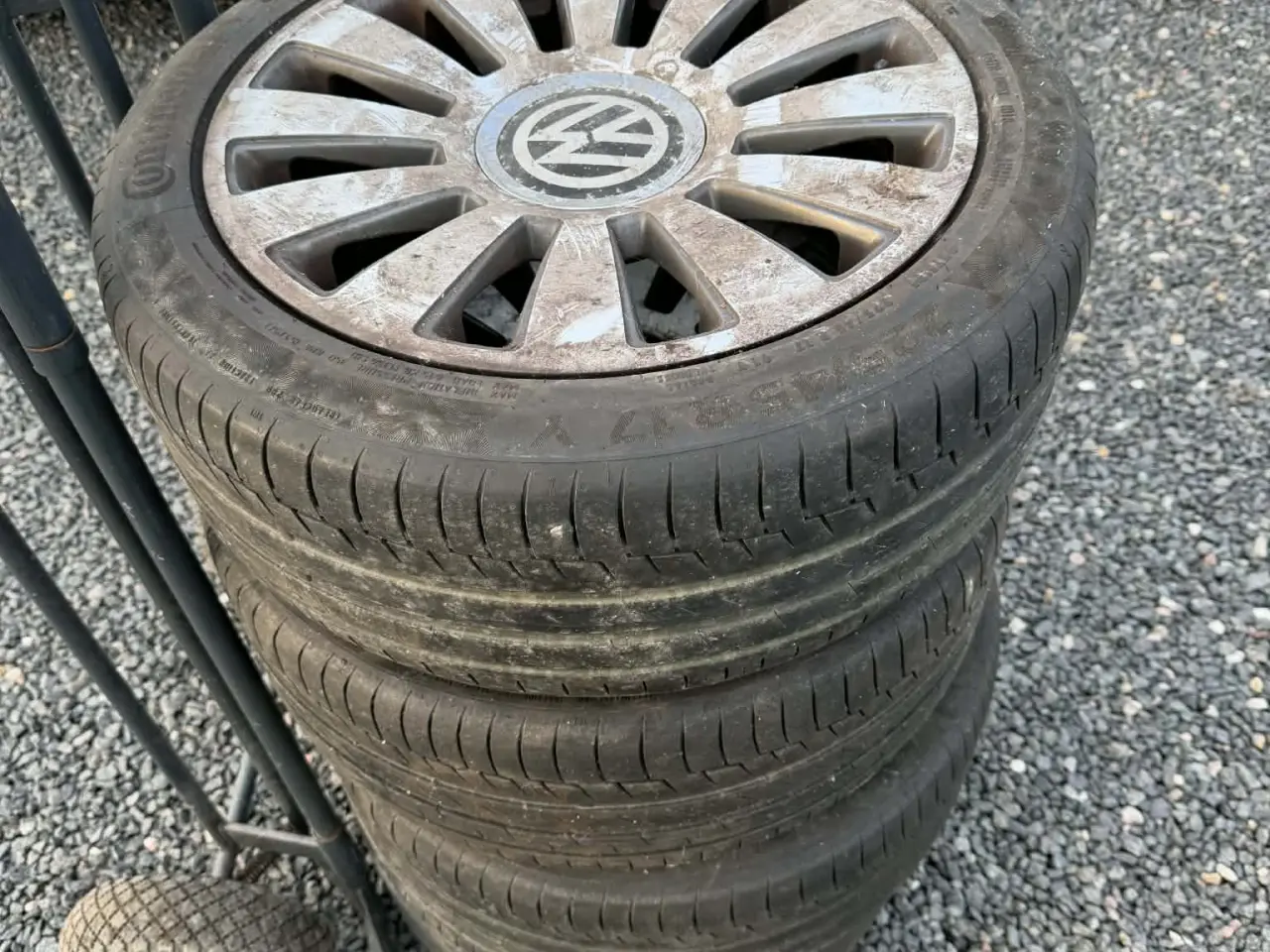 Billede 2 - 17" VW alufælge med Continental sommerdæk