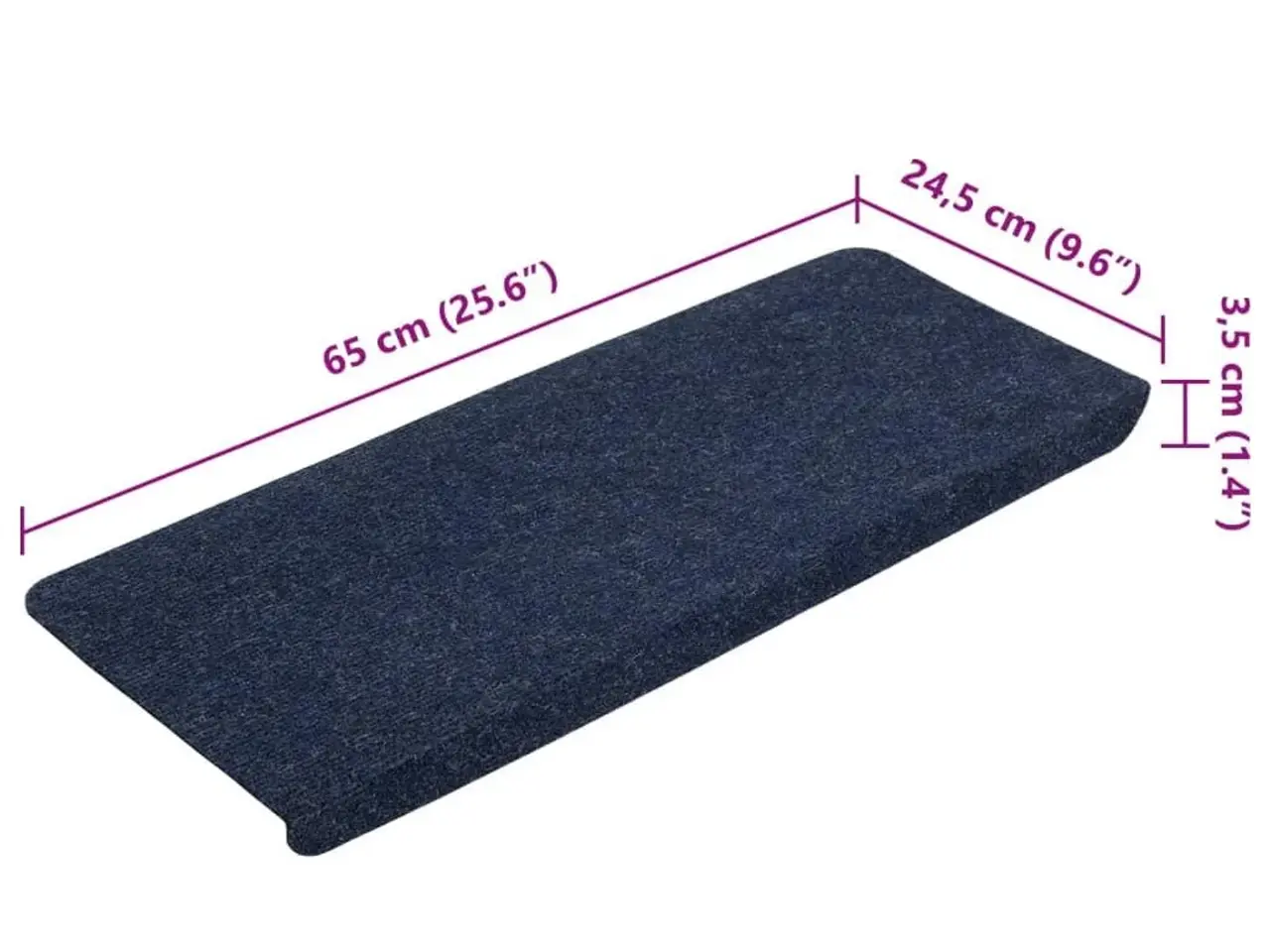 Billede 8 - Selvklæbende trappemåtter 15 stk. 65x24,5x3,5 cm blå