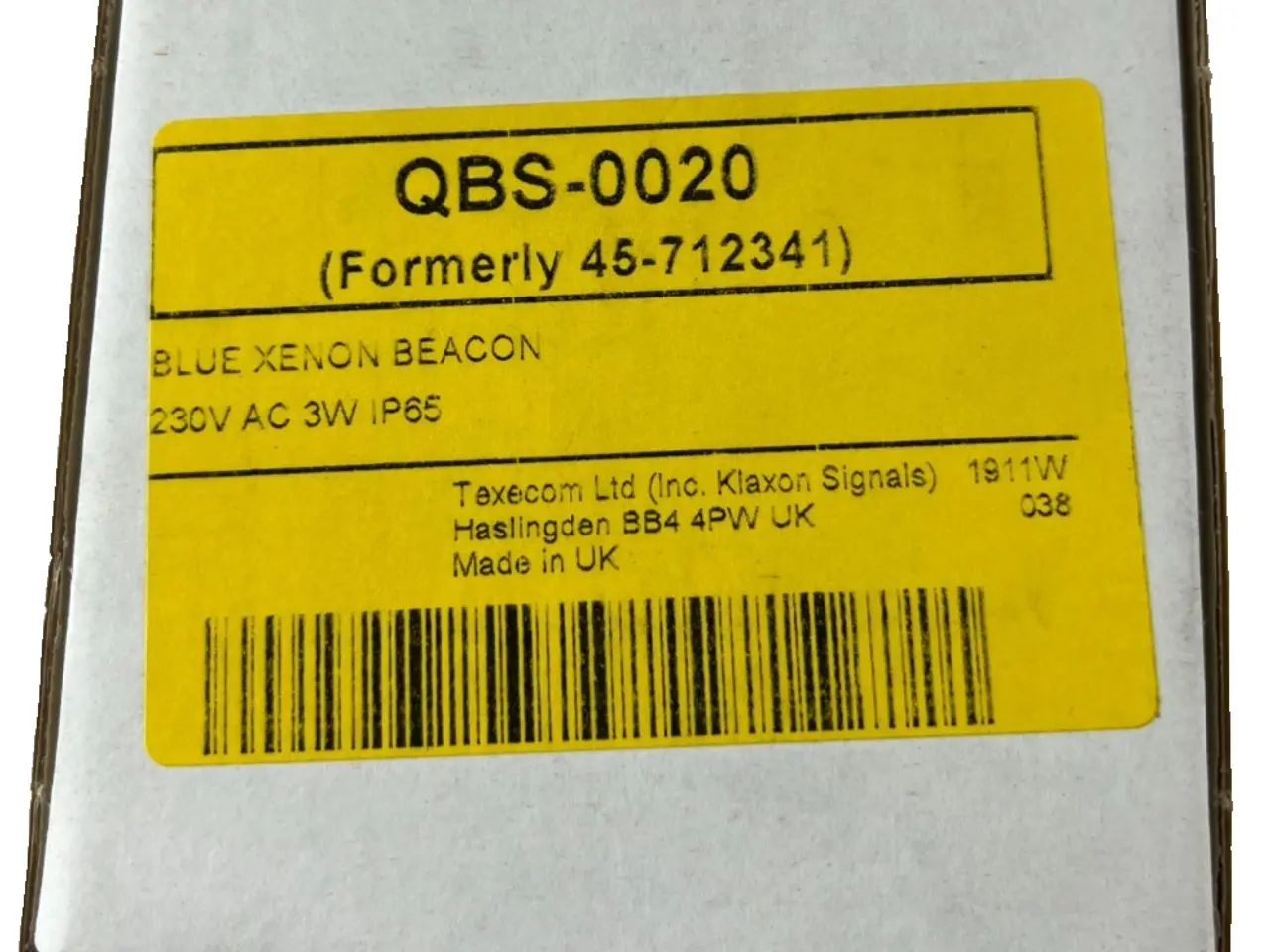 Billede 1 - Klaxon QBS‑0020 Flashguard Blue Xenon Beacon 230V