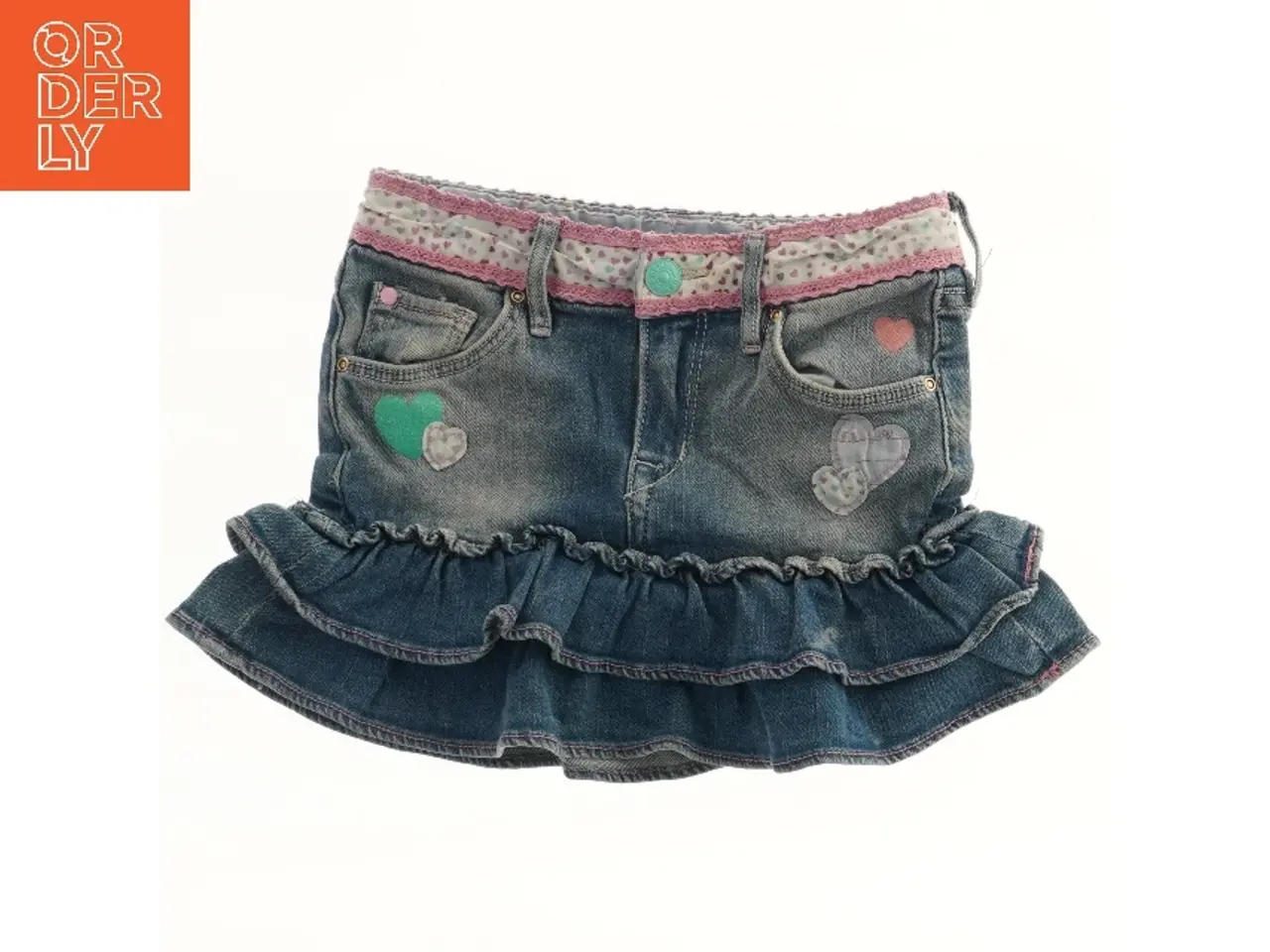Billede 1 - Børnenederdel med hjerteprint fra H&M (str. 98)