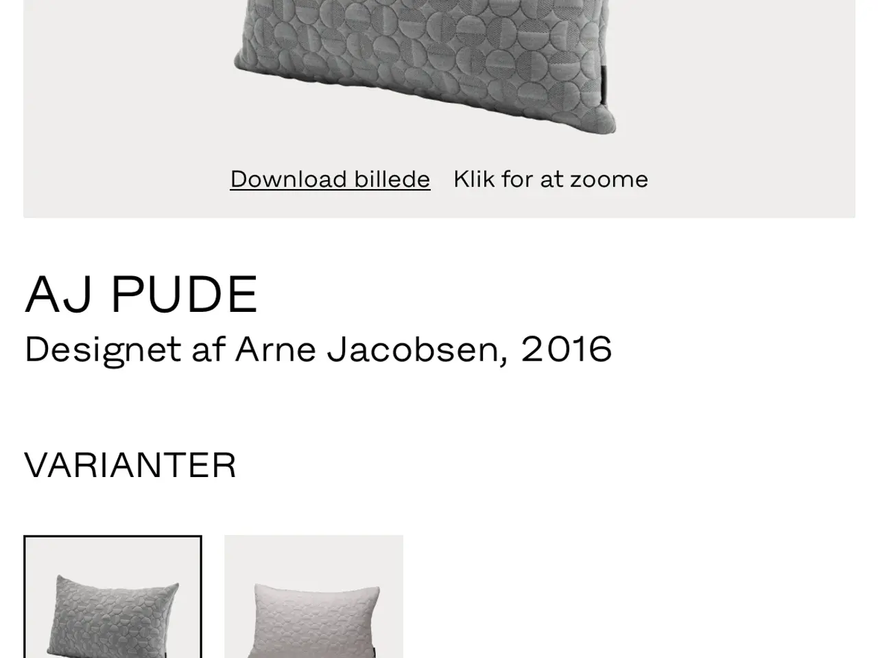 Billede 2 - Fritz Hansen AJ pude 60x40cm