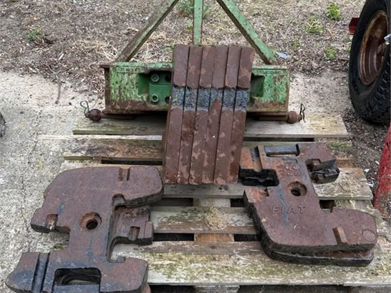 Billede 3 - Claas 830 axion vægtklodser med ophæng - Weight blocks 10 x 40 kg + 100 kg