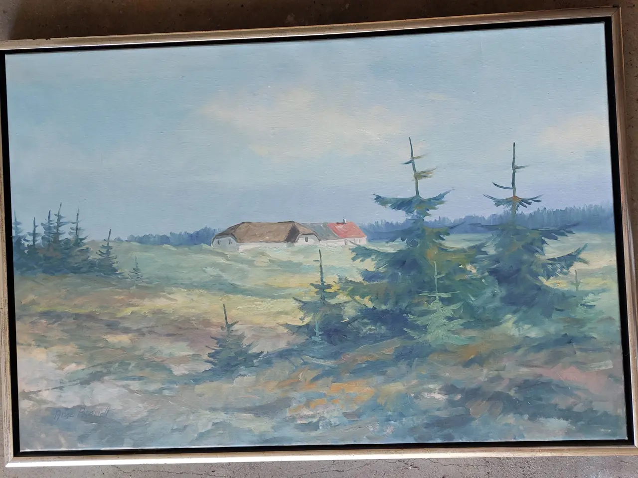 Billede 2 - ARNE BRENDT - ( 1924 - 2014 ) - oliemaleri
