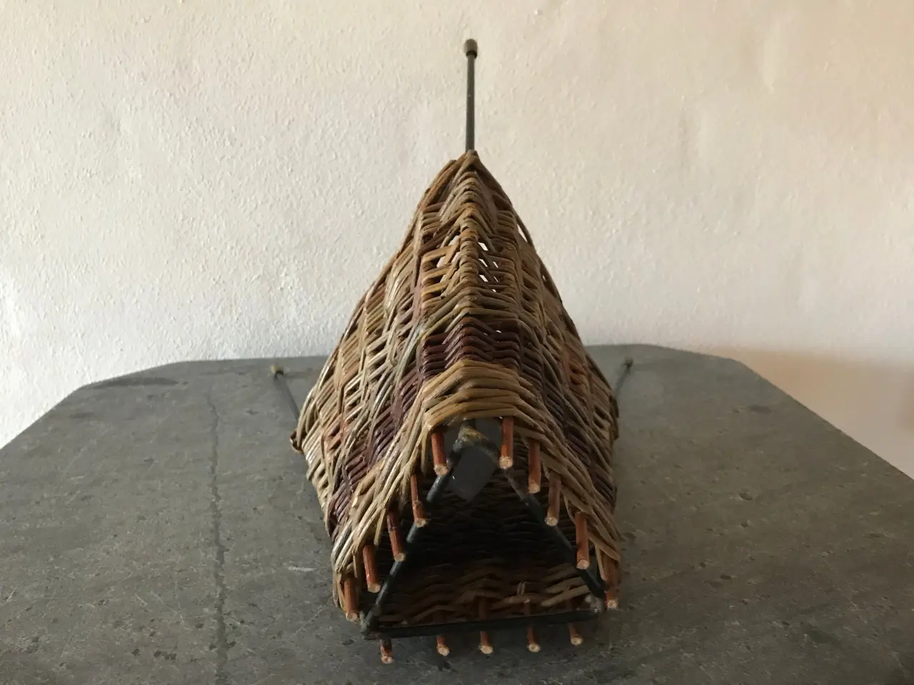 Billede 6 - Retro bordlampe, flet/messing