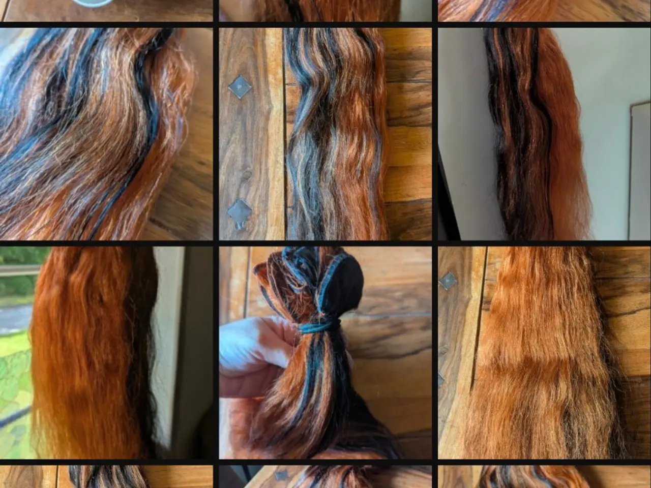 Billede 1 - Orangefarvet human extensions m/ reflekser 72 cm