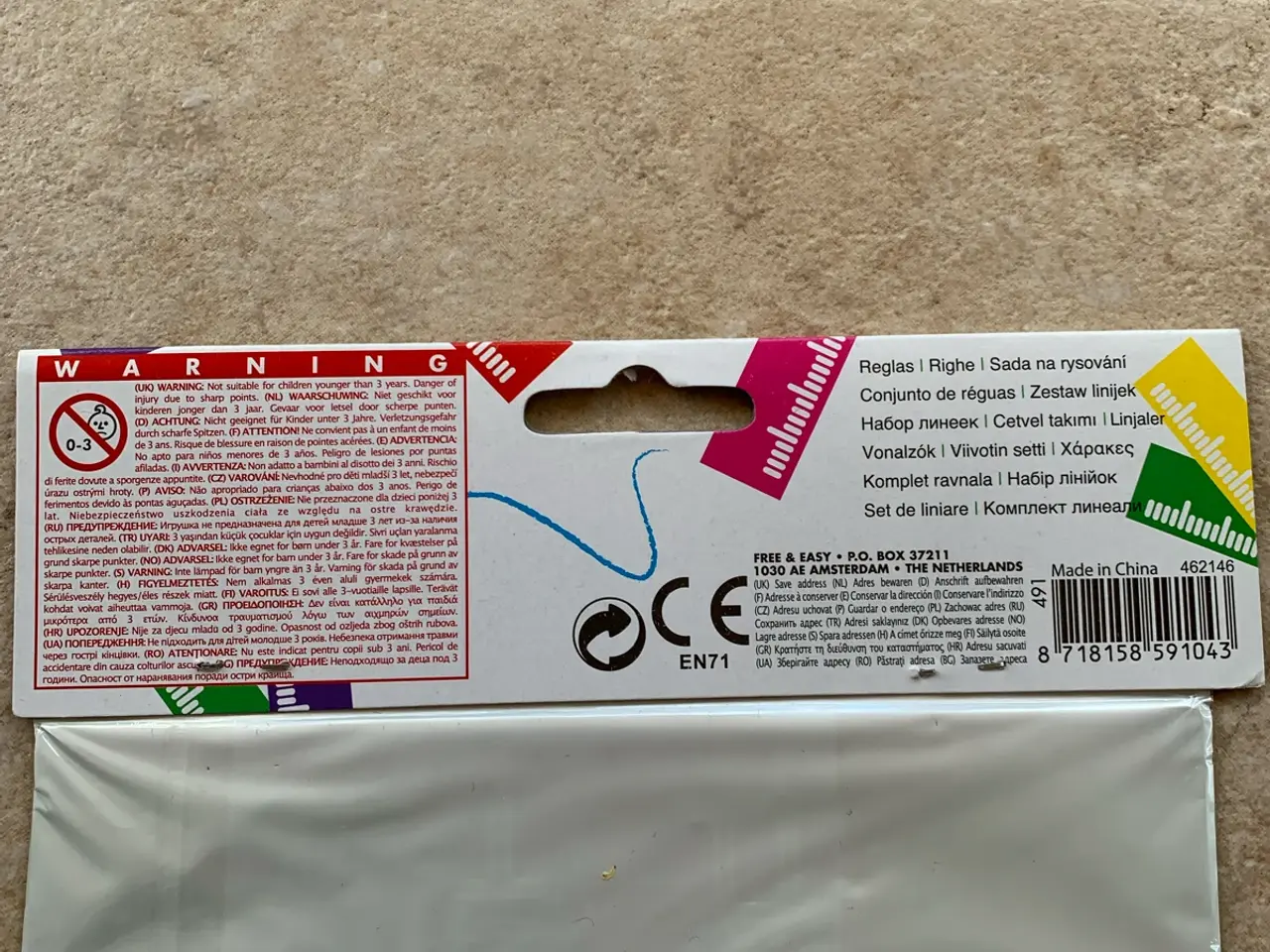 Billede 3 - Linealsæt i plastic 4 stk.