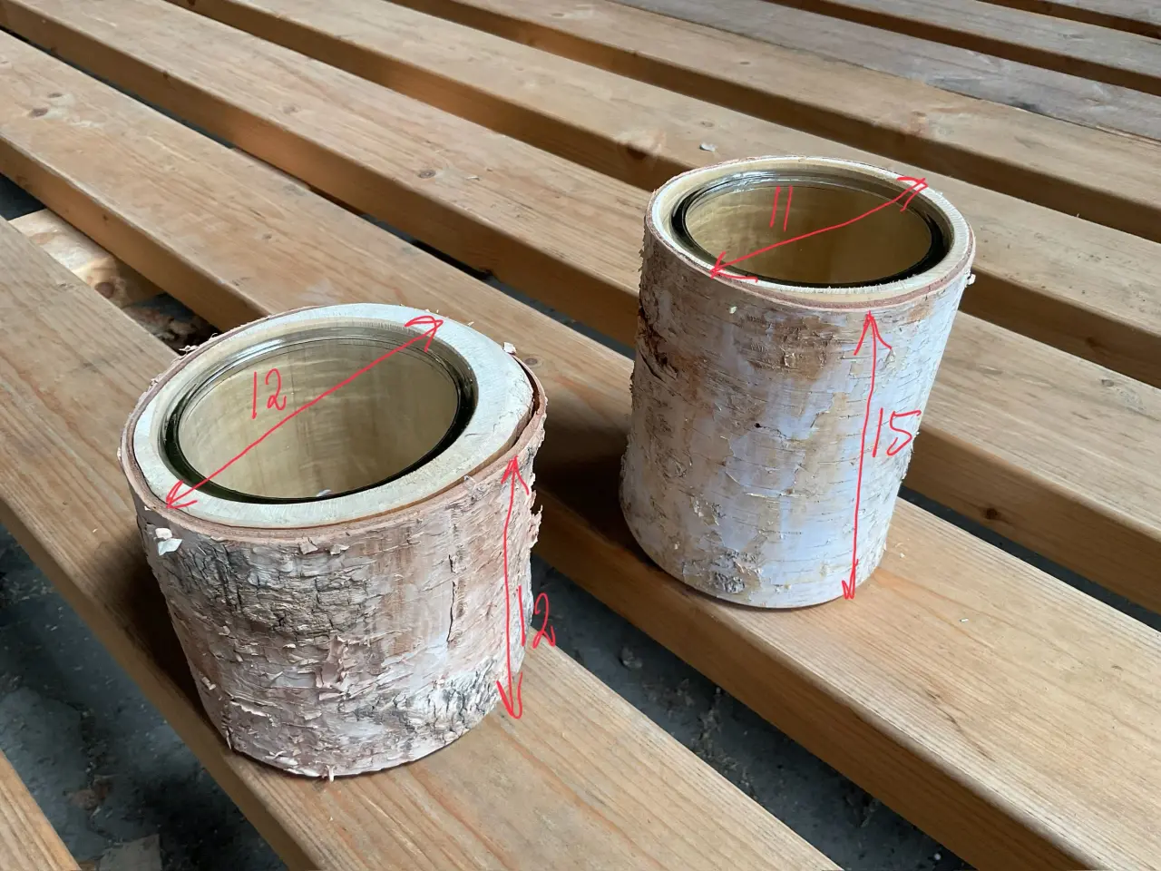 Billede 1 - Lysestager i Birketræ med Bark