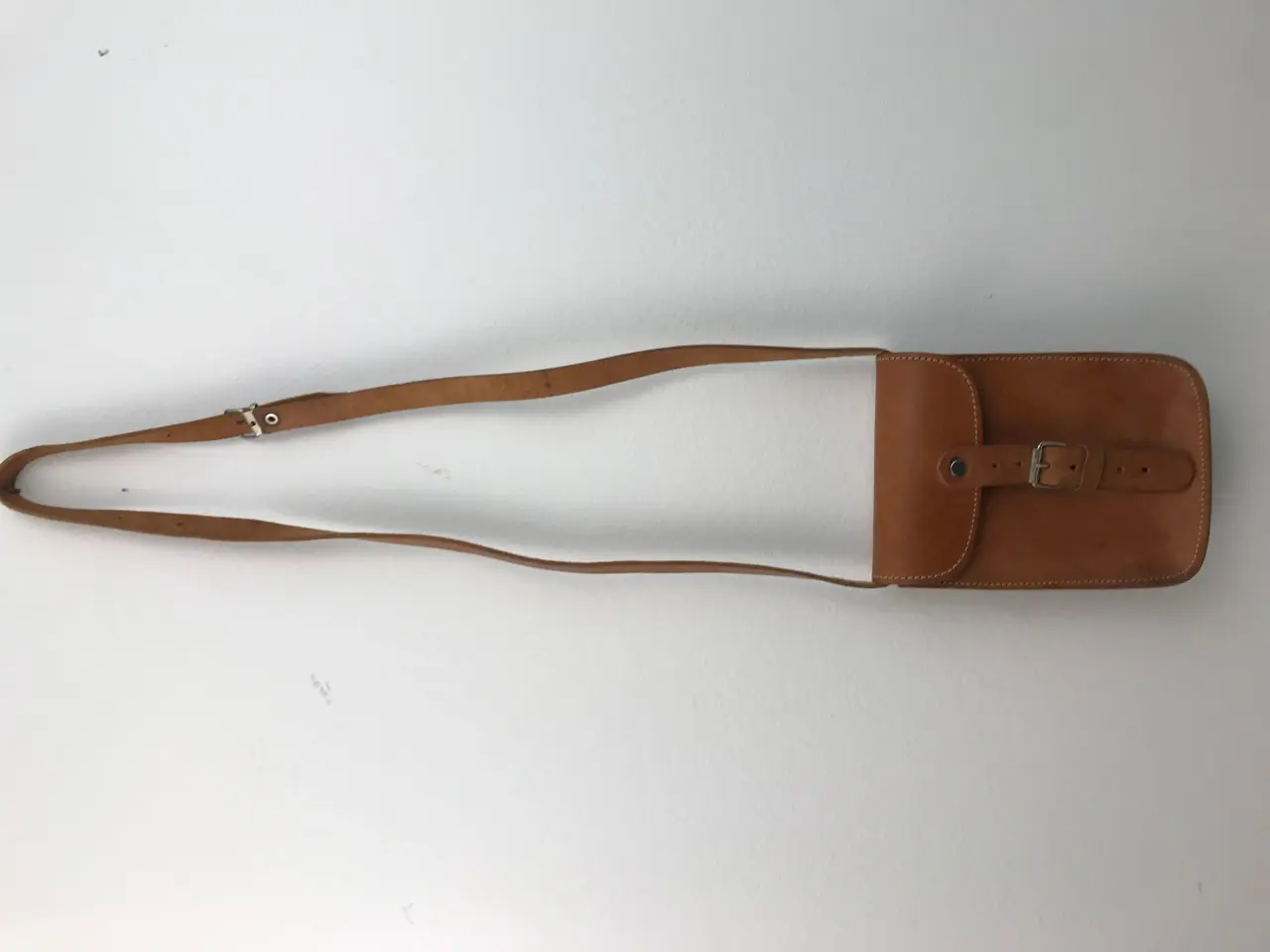 Billede 6 - Vintage skuldertaske i kernelæder 
