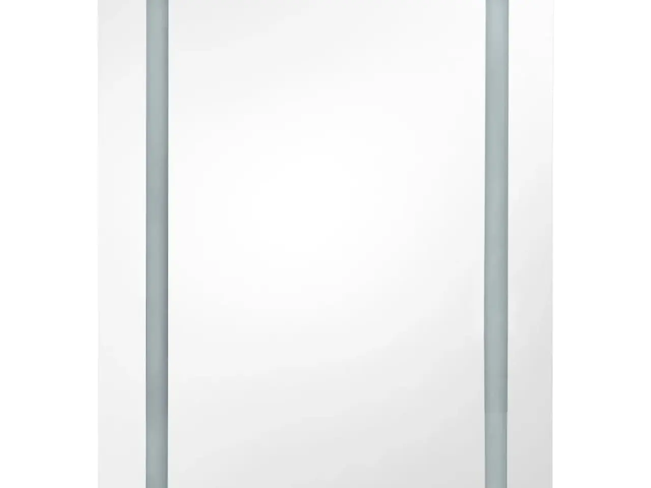 Billede 3 - LED-spejlskab til badeværelse 50×13×70 cm - hvid/sølv