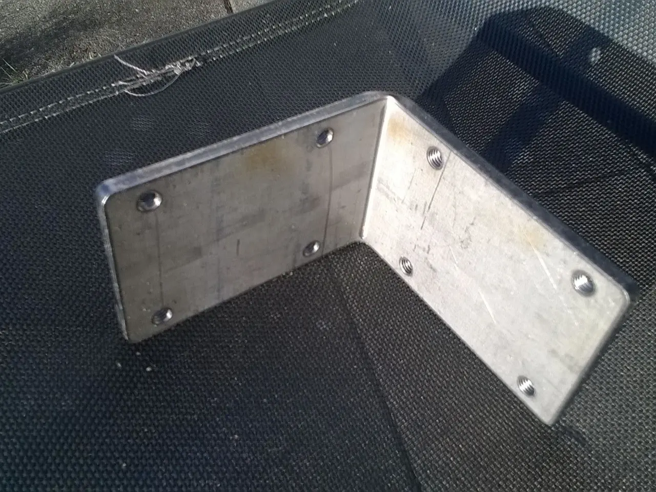 Billede 1 - 4 Vinkelbeslag (Rå jern)120x120x78x6mm huller M8
