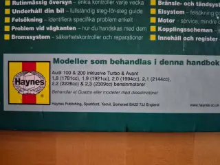 Haynes Manual. Audi 100 og 200.