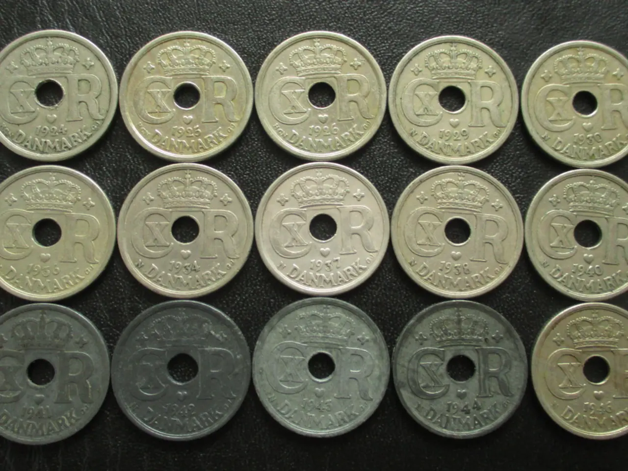 Billede 1 - 25 ører 1924-1946 Chr. X diverse årstal