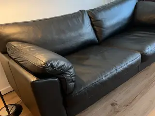 Flot Sofa , Skalma, ægte Okselæder,