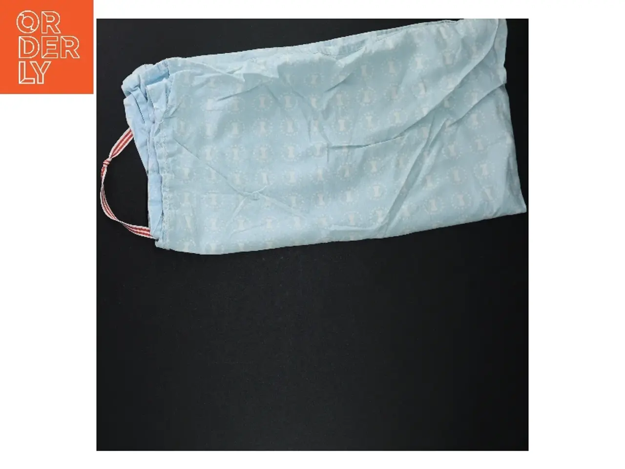 Billede 2 - Lyseblåt tekstil med strop (str. 40 x 37 cm)