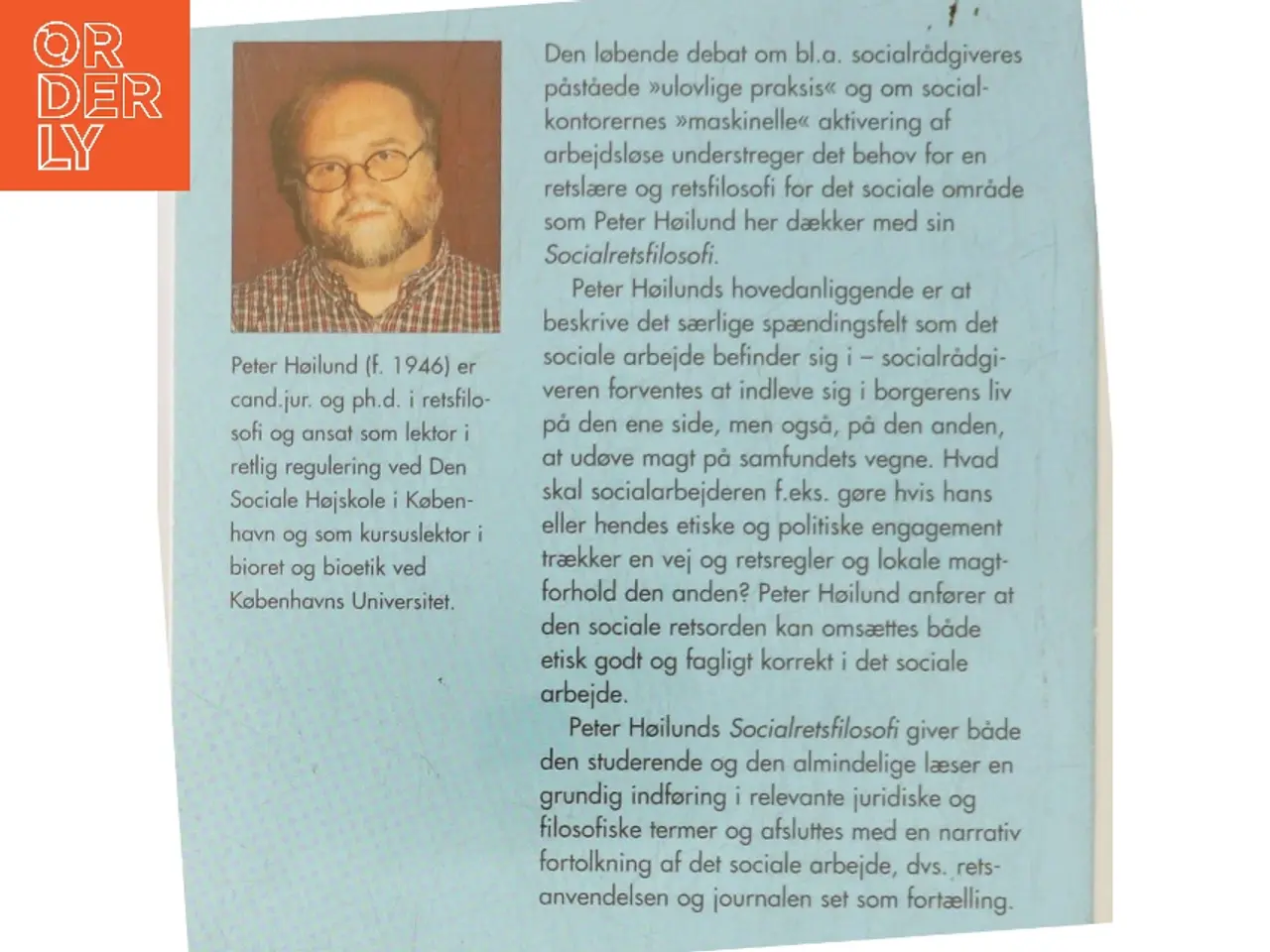 Billede 3 - Socialretsfilosofi af Peter Høilund (Bog)