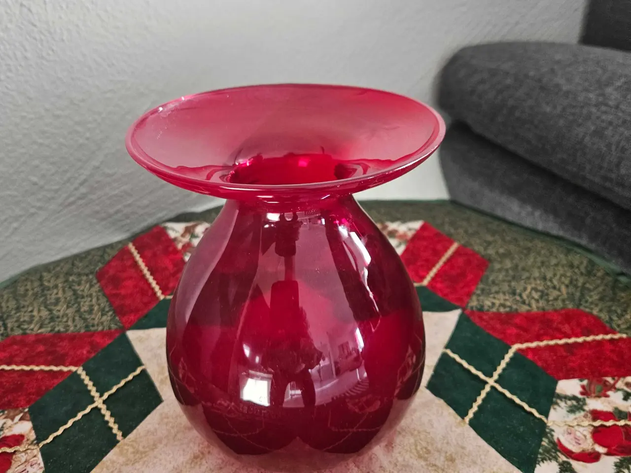 Billede 2 - Jule vase rød 