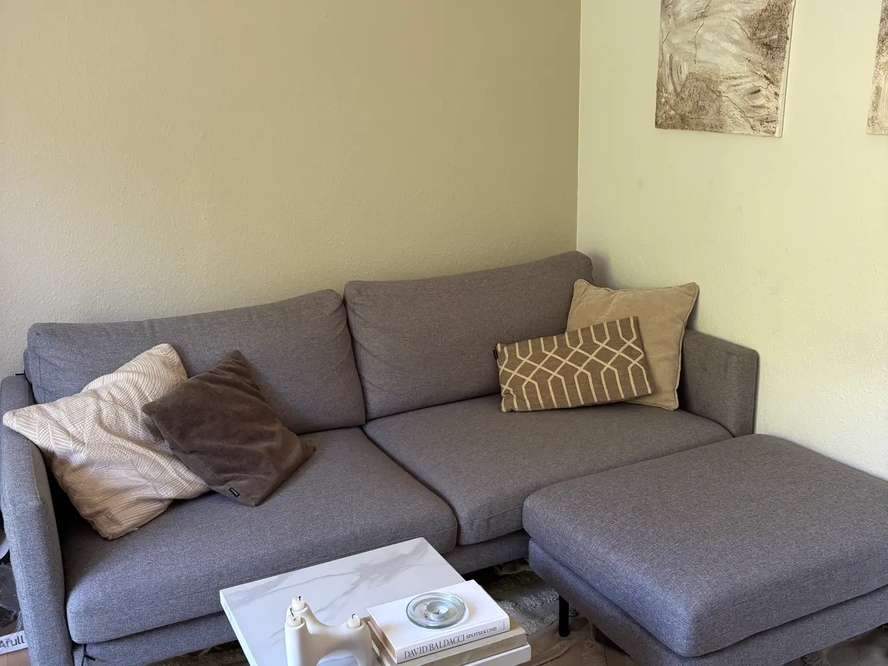 Billede 1 - 3 personers sofa med puf