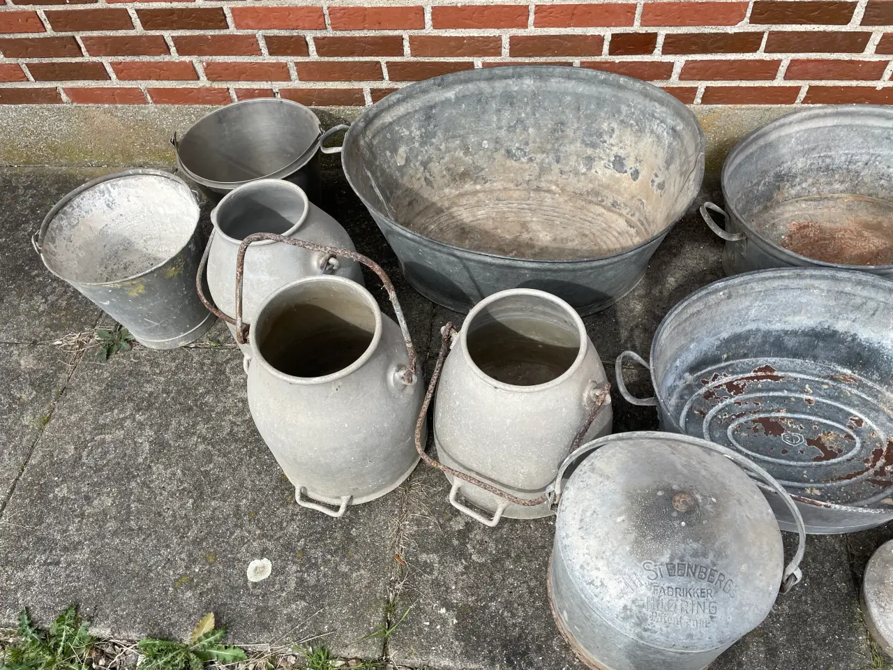 Billede 3 - Zink baljer / mælkejunger / zink of stål spand