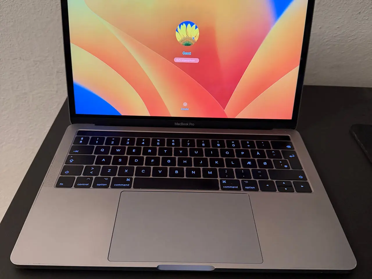 Billede 1 - MacBook Pro 13 2017 i7 16GB 512GB SSD Touch Bar