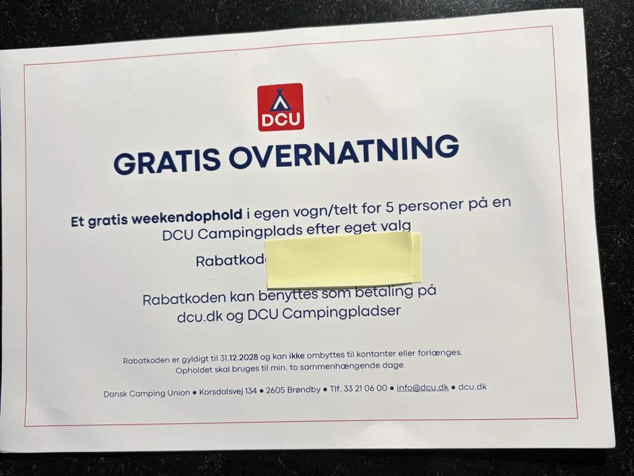 Billede 1 - Gavekort til DCU