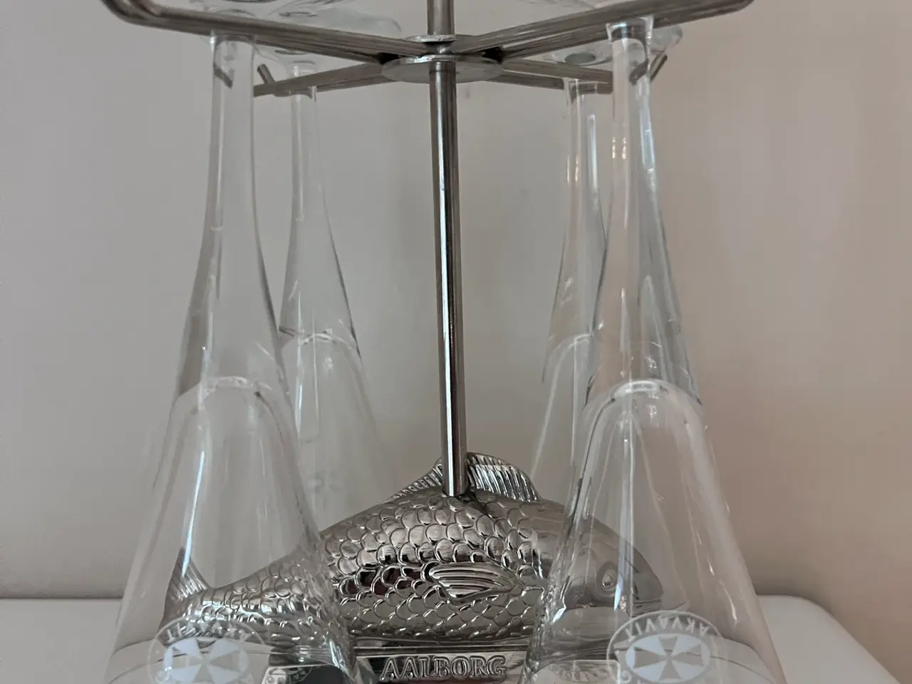 Billede 2 - Smuk Ålborg akvavit snapseglas holder
