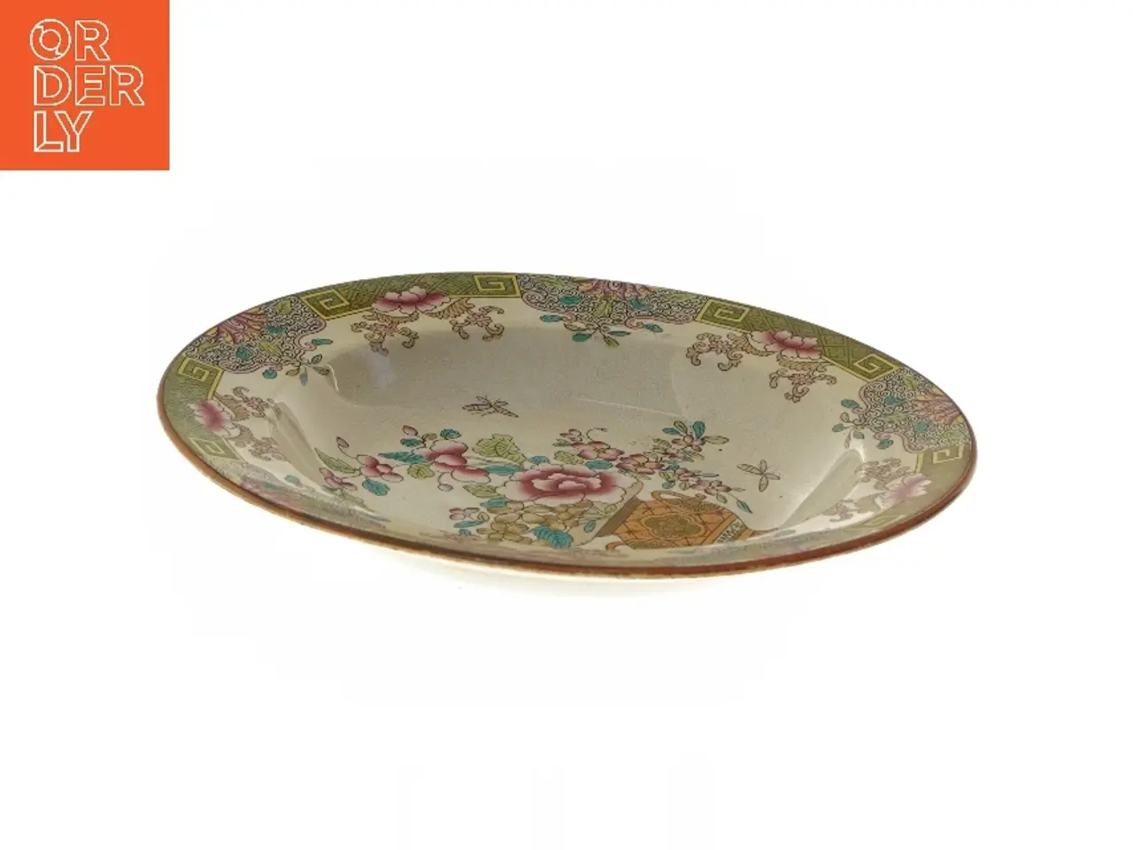 Billede 3 - Dekorativ tallerken med blomsterdesign (str. Ø 26 cm)
