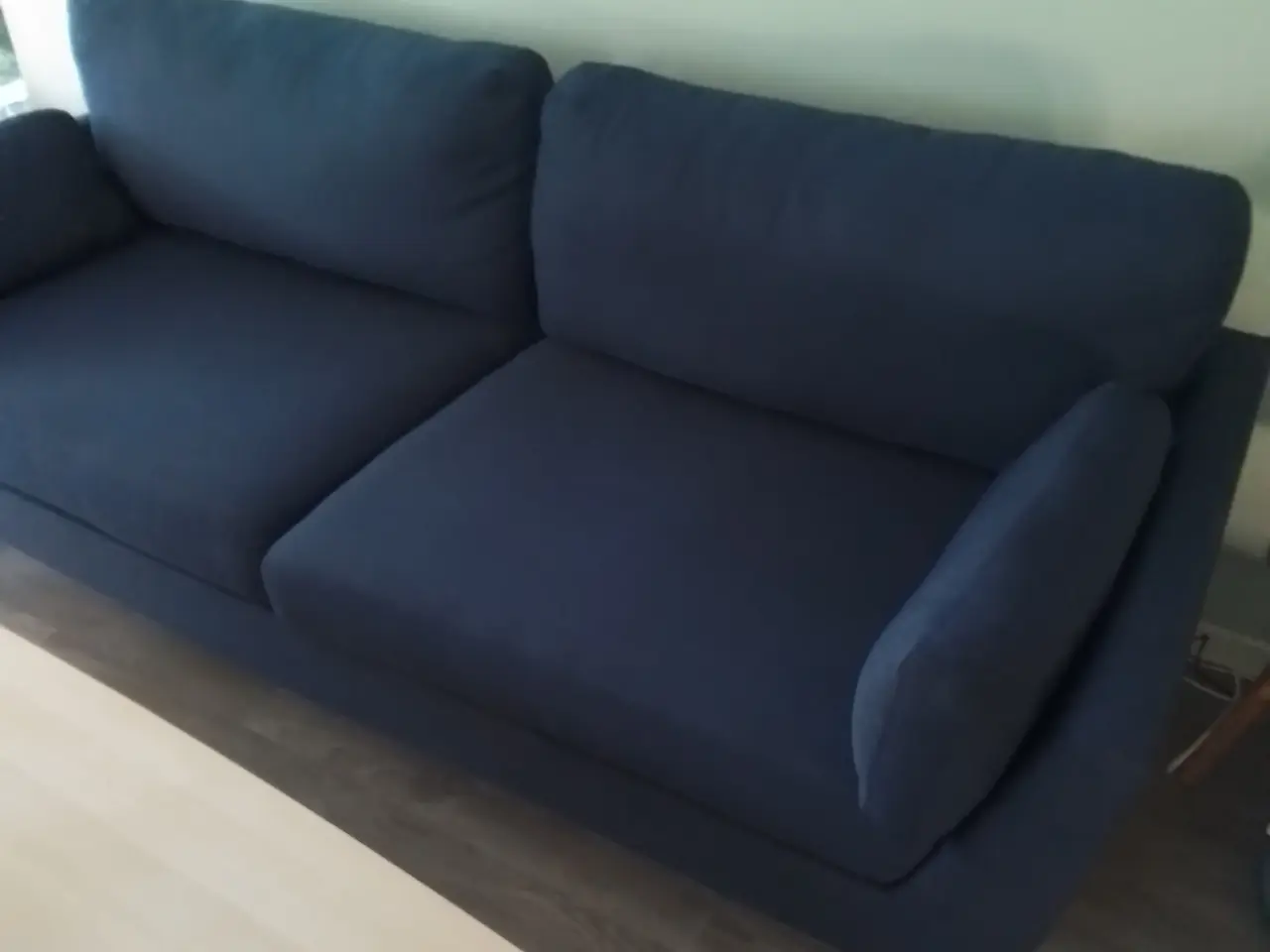 Billede 1 - 3 Pers. Sofa i blåt stof